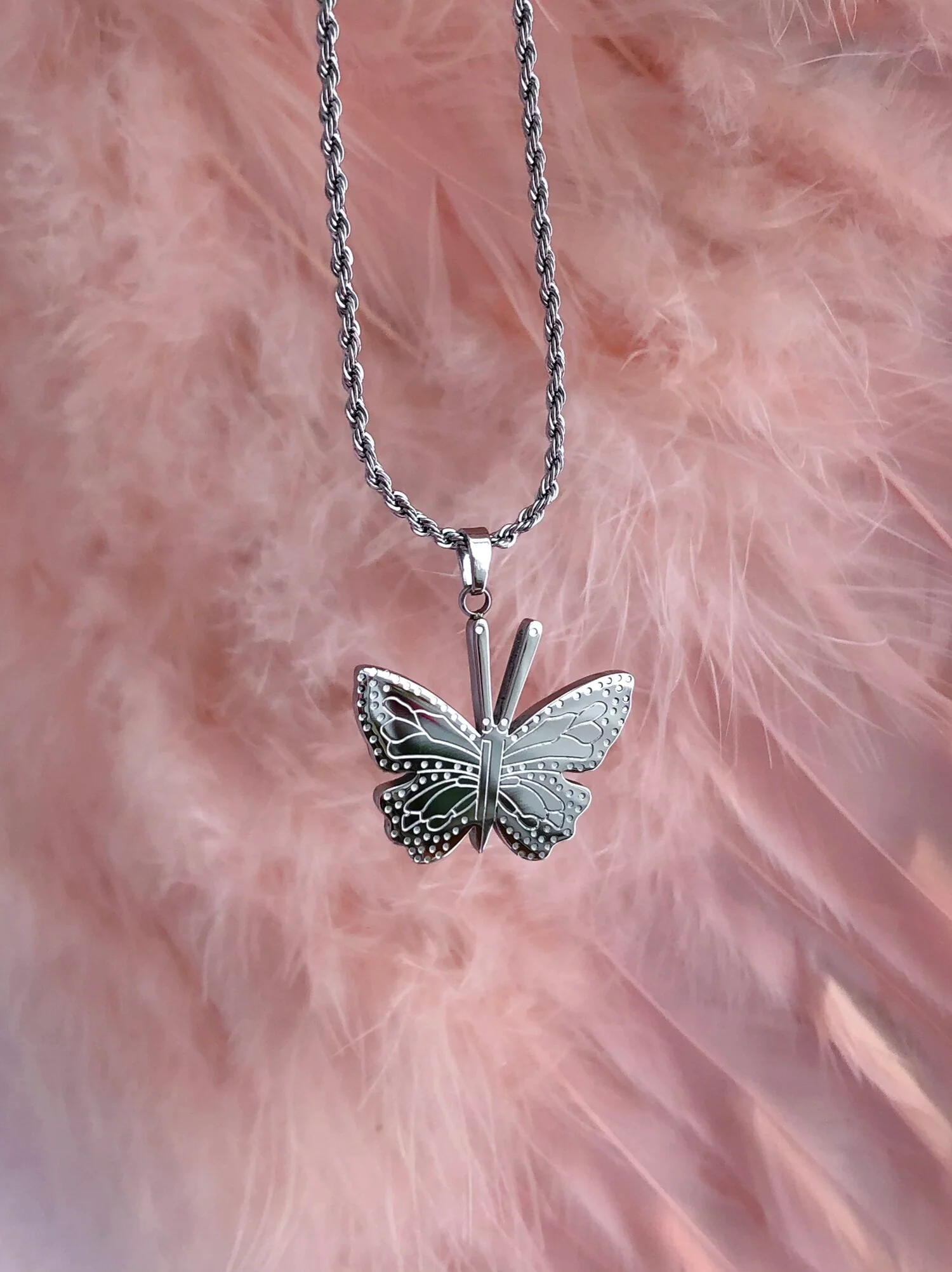 Butterfly Knife Necklace